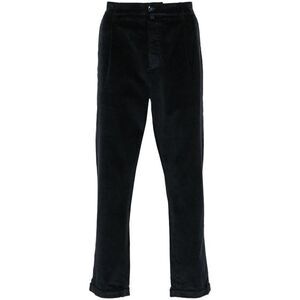 JACOB COHEN Men's Pleated Corduroy Trousers with Cuffed Hem Men BLUE Pants